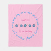 Bitte gib mir mein Häkelchen ... personalisiert Fleecedecke (Vorderseite)