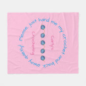 Bitte gib mir mein Häkelchen ... personalisiert Fleecedecke (Vorderseite (Horizontal))