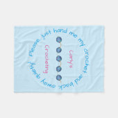 Bitte gib mir mein Häkelchen ... personalisiert Fleecedecke (Vorderseite (Horizontal))