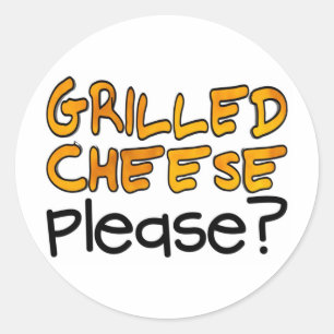 Bitte Grilled Cheese? Runder Aufkleber