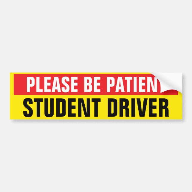 Bitte haben Sie Geduld Schüler Fahrer Auto  Autoaufkleber (Vorne)
