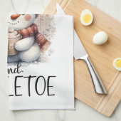 Bitte haben Sie Schnee und mistletoe niedliche Sch Geschirrtuch (Viertel Falte)