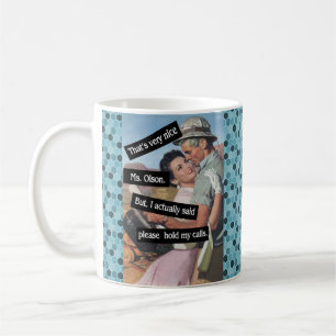Bitte halten Sie meine Anrufe Vintage lustig Kaffeetasse