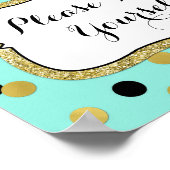 Bitte helfen Sie sich selbst mit Blue Black Gold C Poster (Ecke)