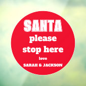 Bitte hier aufhören Kinder Weihnachten nennen Fensteraufkleber (Blatt 3)