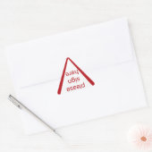 bitte hier aufklebern dreieckiger aufkleber (Umschlag)