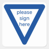 bitte hier aufklebern quadratischer aufkleber (Vorderseite)