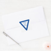 bitte hier aufklebern quadratischer aufkleber (Umschlag)