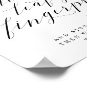 Bitte hinterlassen Sie Ihr Fingerprint Tree Gästeb Poster (Ecke)