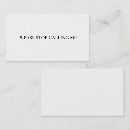 Bitte hör auf, Introvertiert zu extrovertieren Fun Visitenkarte (Vorne/Hinten)