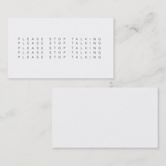 Bitte hör auf, Introvertiert zu extrovertieren Fun Visitenkarte (Vorne/Hinten)