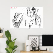 Bitte hör Poster zu (Heimbüro)