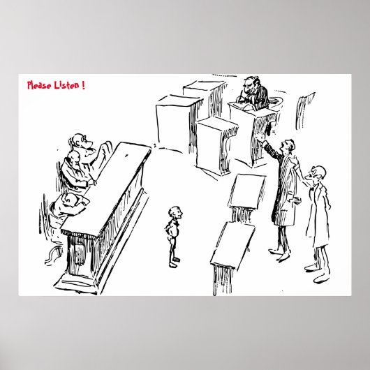 Bitte hör Poster zu (Vorne)