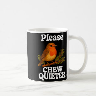 Bitte kaue leiser Vintage-Vogel Groovy-Design Kaffeetasse