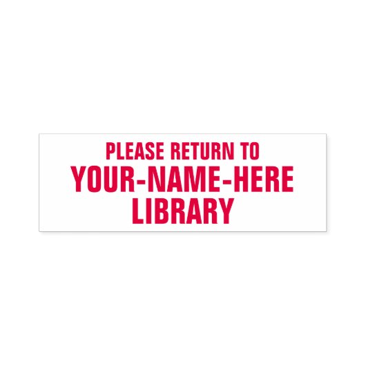 Bitte kehren Sie mit einem beliebigen Bibliotheksn Permastempel (Design)