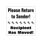 "Bitte kehren Sie zum Absender zurück!", "Der Empf Gummistempel (Prägung)