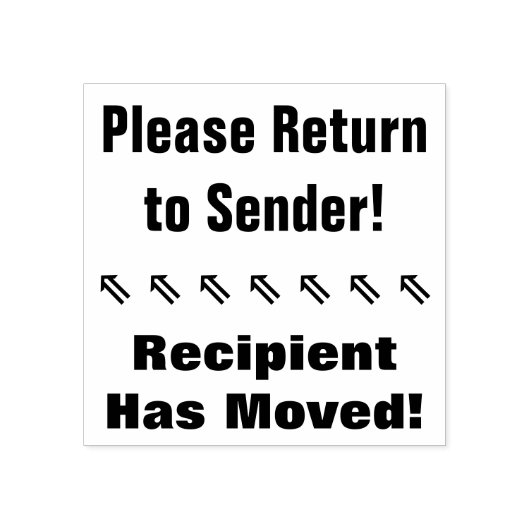 "Bitte kehren Sie zum Absender zurück!", "Der Empf Gummistempel (Prägung)