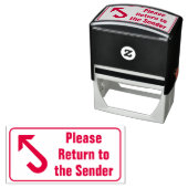 "Bitte kehren Sie zum Sender zurück" & Arrow Rubbe Permastempel (Beispiel)