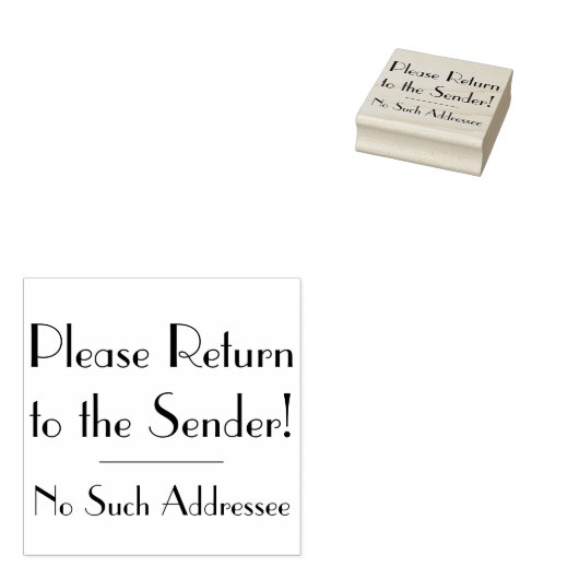 "Bitte kehren Sie zum Sender zurück!" - "Kein solc Gummistempel (Stempel)