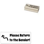 "Bitte kehren Sie zum Sender zurück!" + Pfeil Gummistempel (Stempel)