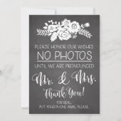Bitte kein Foto für das Handy Hochzeitsfeier unter Einladung (Vorderseite)
