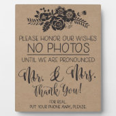 Bitte kein Foto für das Handy Hochzeitsfeier unter Fotoplatte (Vorderseite)