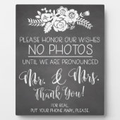 Bitte kein Foto für das Handy Hochzeitsfeier unter Fotoplatte (Vorderseite)