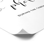 Bitte kein Foto Hochzeitszeichen Poster (Ecke)