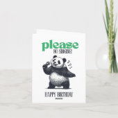 Bitte, kein Gesang Dankeskarte (Rückseite)