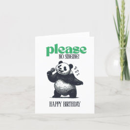 Bitte, kein Gesang Dankeskarte