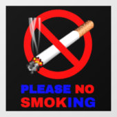 Bitte kein Rauchzeichen Fensteraufkleber (Blatt)