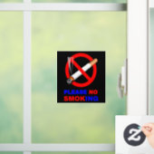 Bitte kein Rauchzeichen Fensteraufkleber (Zuhause)