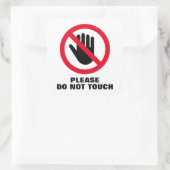 Bitte keine eckigen Aufkleber für die Touch (Tasche)