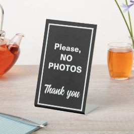 Bitte keine Fotos Sockelschild