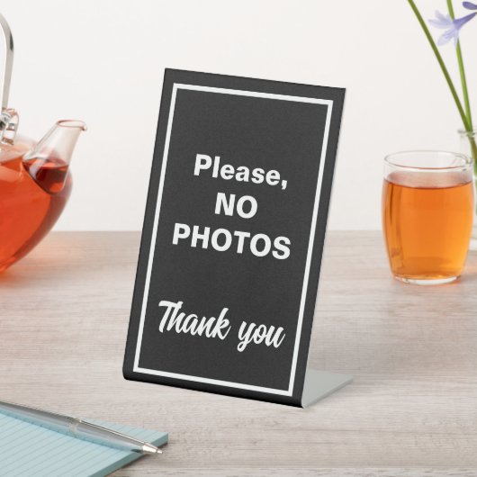 Bitte keine Fotos Sockelschild (In SItu)