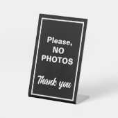 Bitte keine Fotos Sockelschild (Vorderseite)