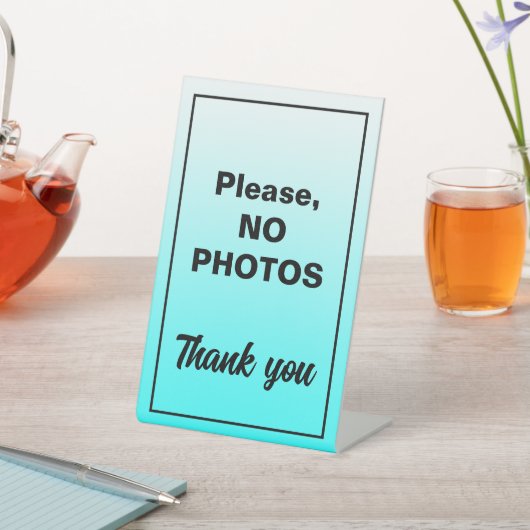 Bitte keine Fotos Sockelschild (In SItu)