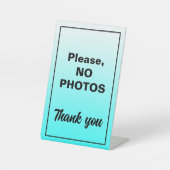 Bitte keine Fotos Sockelschild (Vorderseite)