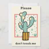 Bitte keine Touch Kaktus Save The Date (Vorderseite)