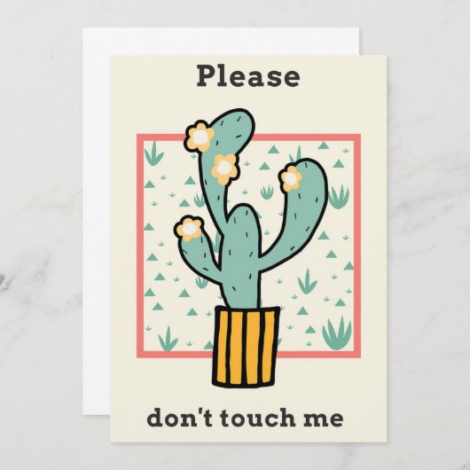 Bitte keine Touch Kaktus Save The Date (Vorne/Hinten)