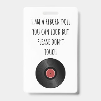 Bitte keine Touch-Reborn-Puppen-Auto-Sitzplatz Tag Ausweis