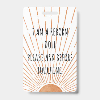 Bitte keine Touch-Reborn-Puppen-Auto-Sitzplatz Tag Ausweis