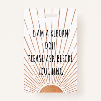 Bitte keine Touch-Reborn-Puppen-Auto-Sitzplatz Tag Ausweis