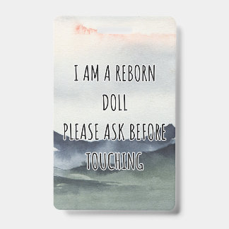 Bitte keine Touch-Reborn-Puppen-Auto-Sitzplatz Tag Ausweis