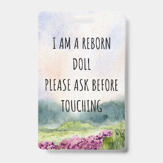 Bitte keine Touch-Reborn-Puppen-Auto-Sitzplatz Tag Ausweis