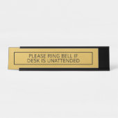 Bitte klingeln Sie, wenn der Schreibtisch unbeaufs Schreibtischnamensplakette (Vorderseite )