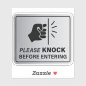 Bitte klopfen aufkleber (Blatt)