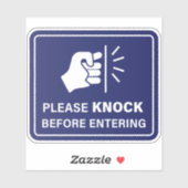 Bitte klopfen aufkleber (Blatt)