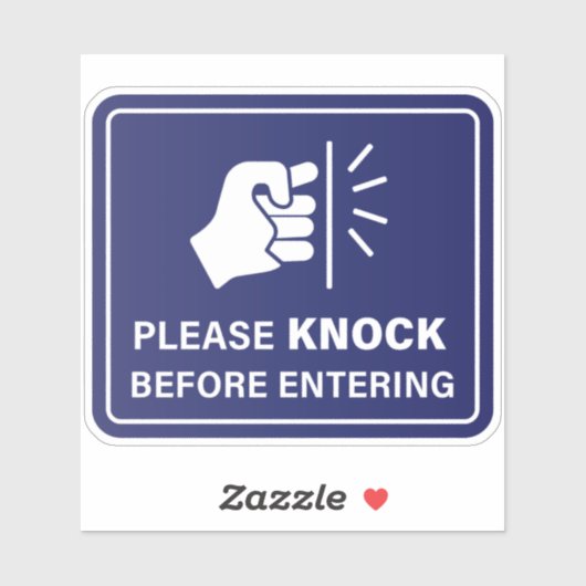 Bitte klopfen aufkleber (Blatt)