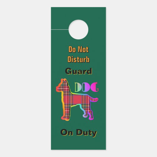 Bitte klopfen/Hundehund-Dienst nicht grün Türanhänger (Vorderseite)